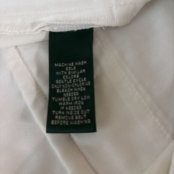 Lauren Ralph Lauren Active Shorts Womens white W/Pockets Cotton Blend Size 12 - Picture 11 of 11
